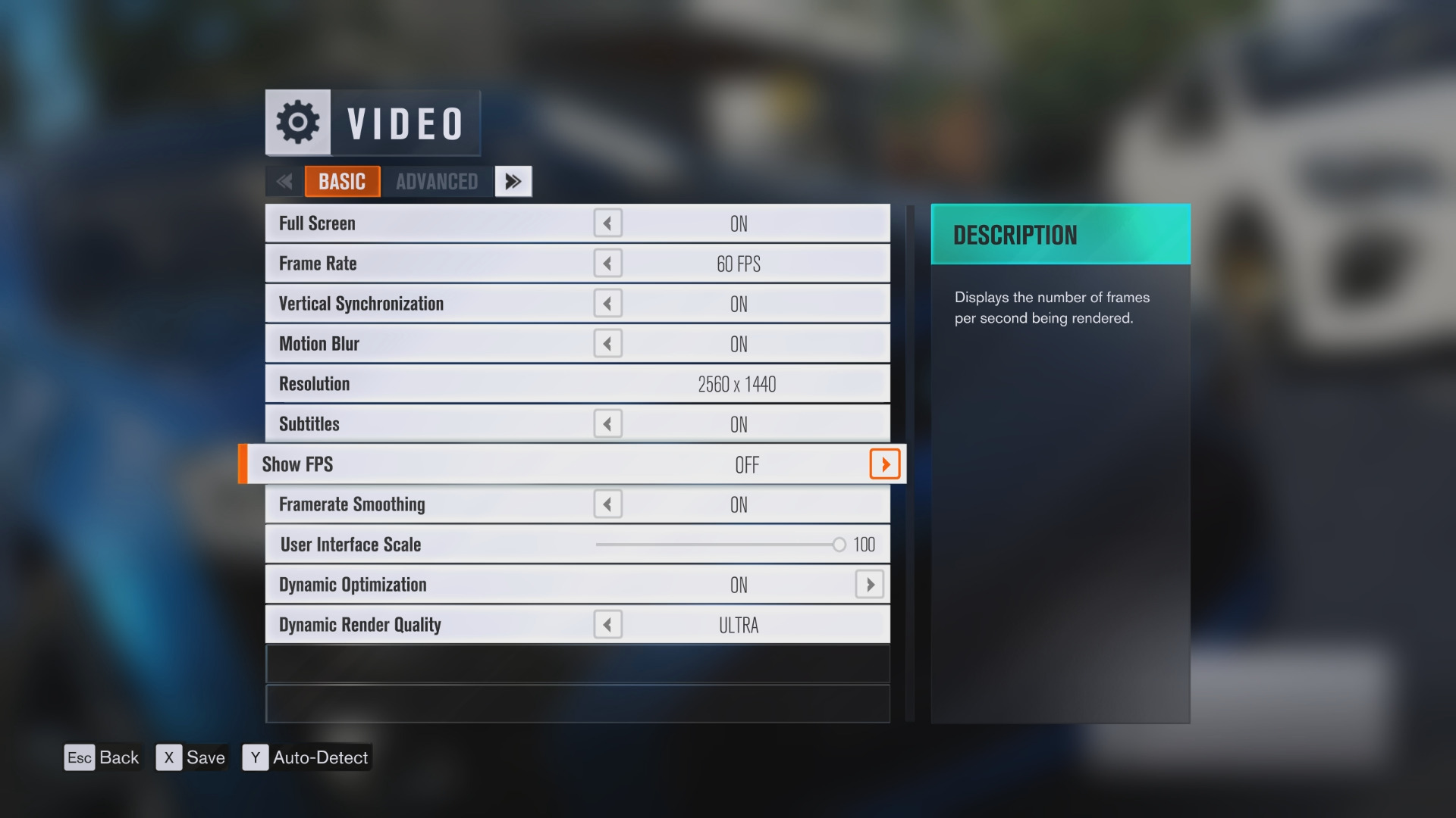 Forza Horizon 3 PC Graphics Settings, Controls Menu Detailed