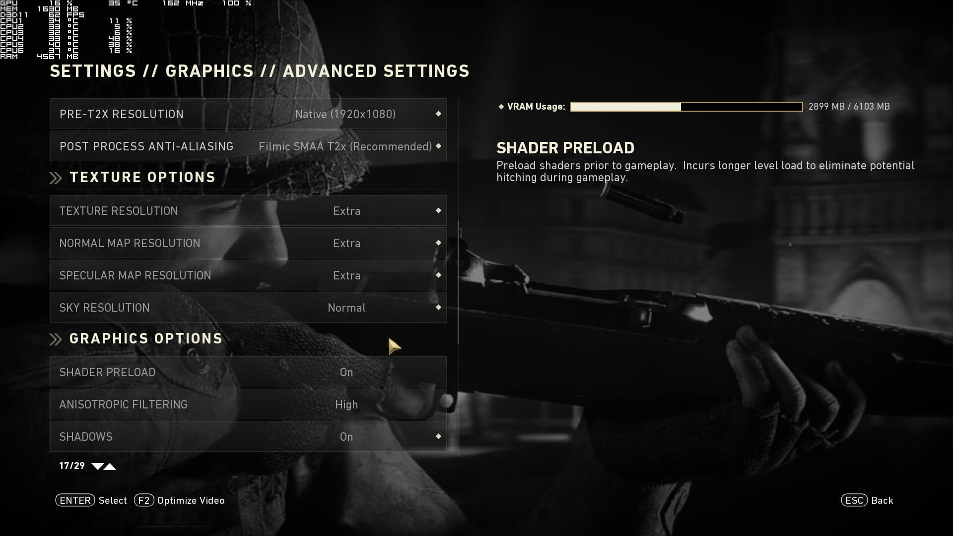 Call of Duty WWII Settings 