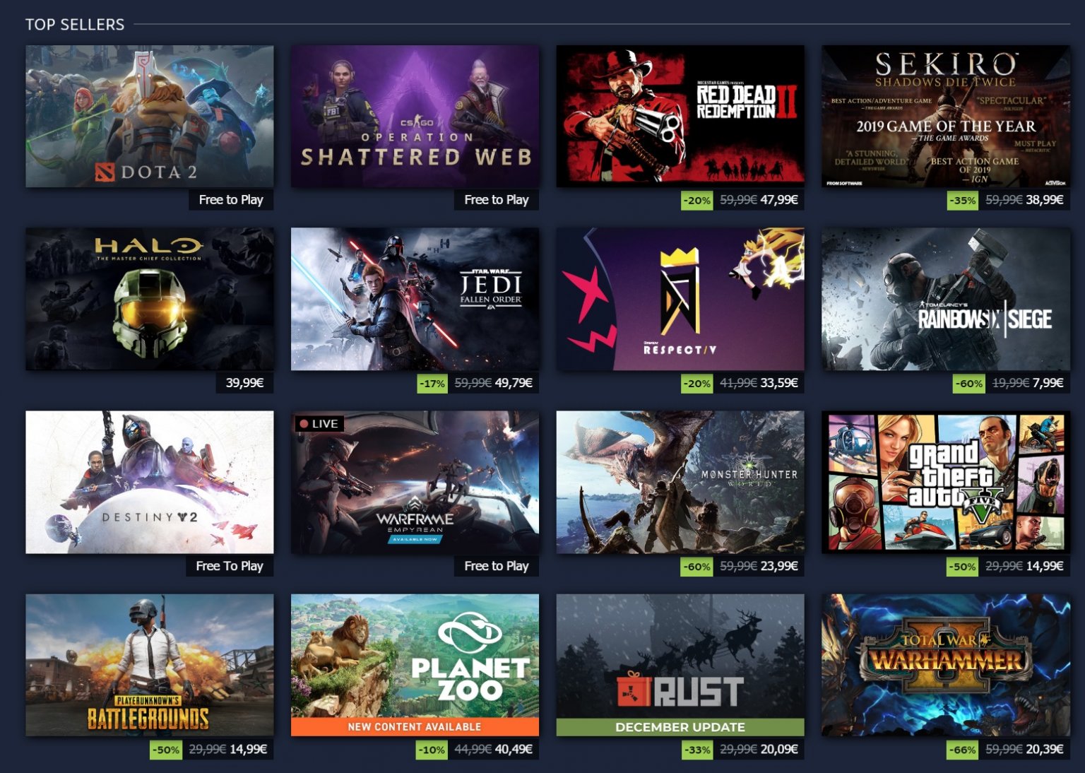 Steam launches its Winter Sale 2019, will end on January 2nd