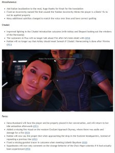 Mass Effect Legendary Edition Community Patch 1.1 Is Available For Download