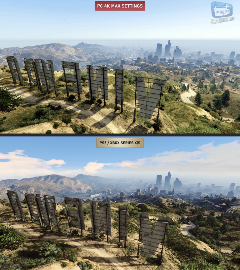 Grand Theft Auto 5 PC Max vs PS5/Xbox Series X Comparison Screenshots