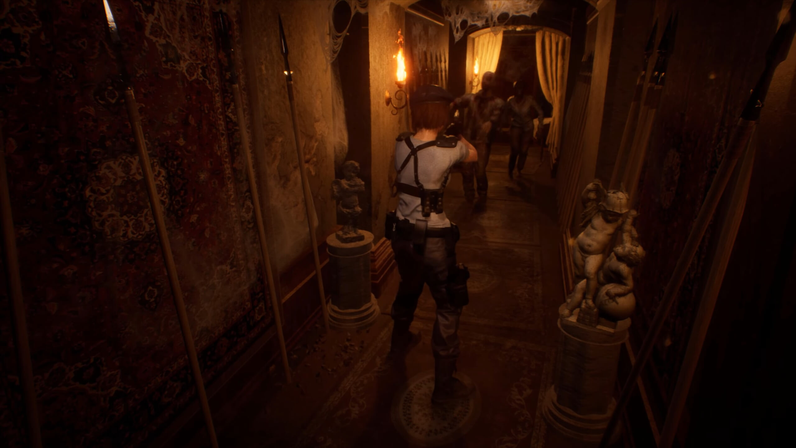 Resident Evil Remake in Unreal Engine 4 with over the shoulder camera