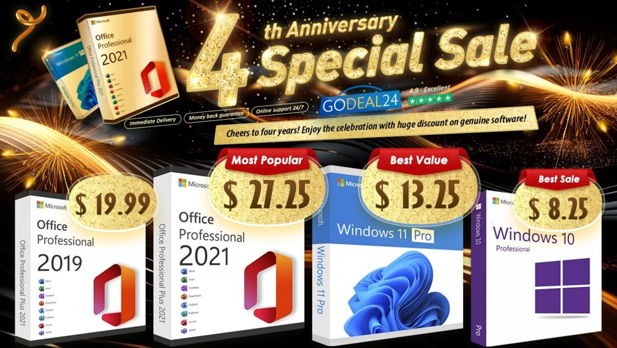 Обновите свой компьютер с помощью Microsoft Office пожизненно от 15 долларов США и Windows 11 Pro от 10 долларов США на Godeal24.