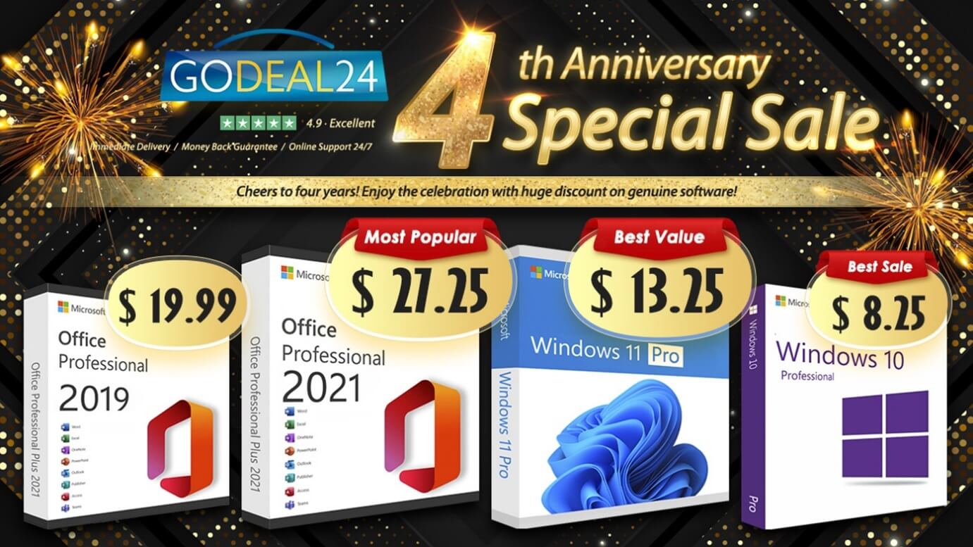 Повысьте свою производительность, купив пожизненную версию Windows 11 и Microsoft Office 2021 всего за 10 долларов на Godeal24.