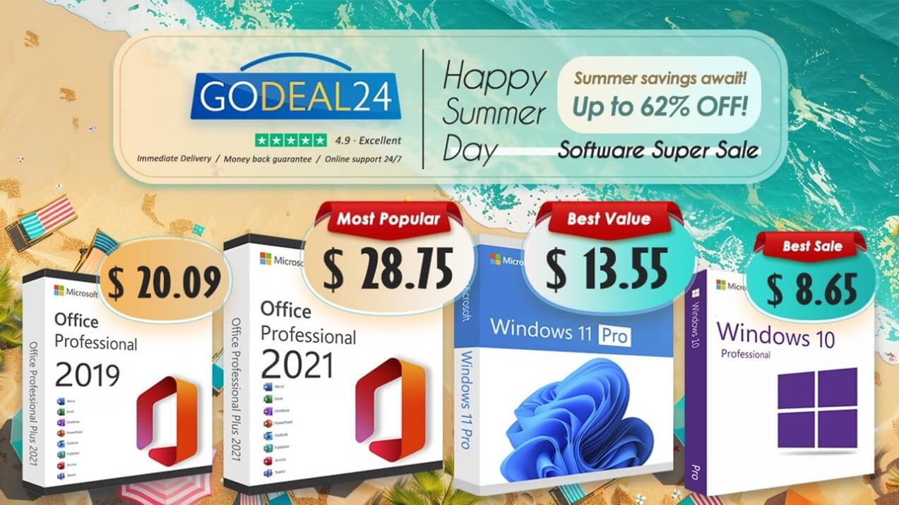 Обновите свой компьютер с помощью Lifetime Microsoft Office 2021 и Windows 11 от 10 долларов на Godeal24!