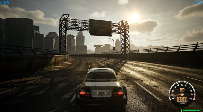 Over 50 minutes of gameplay from Need for Speed: Most Wanted Fan Remake in Unreal Engine 5